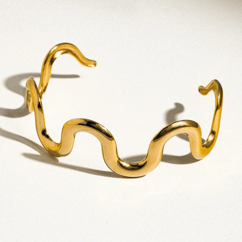 Wavy Bold Statement Bracelet image 0