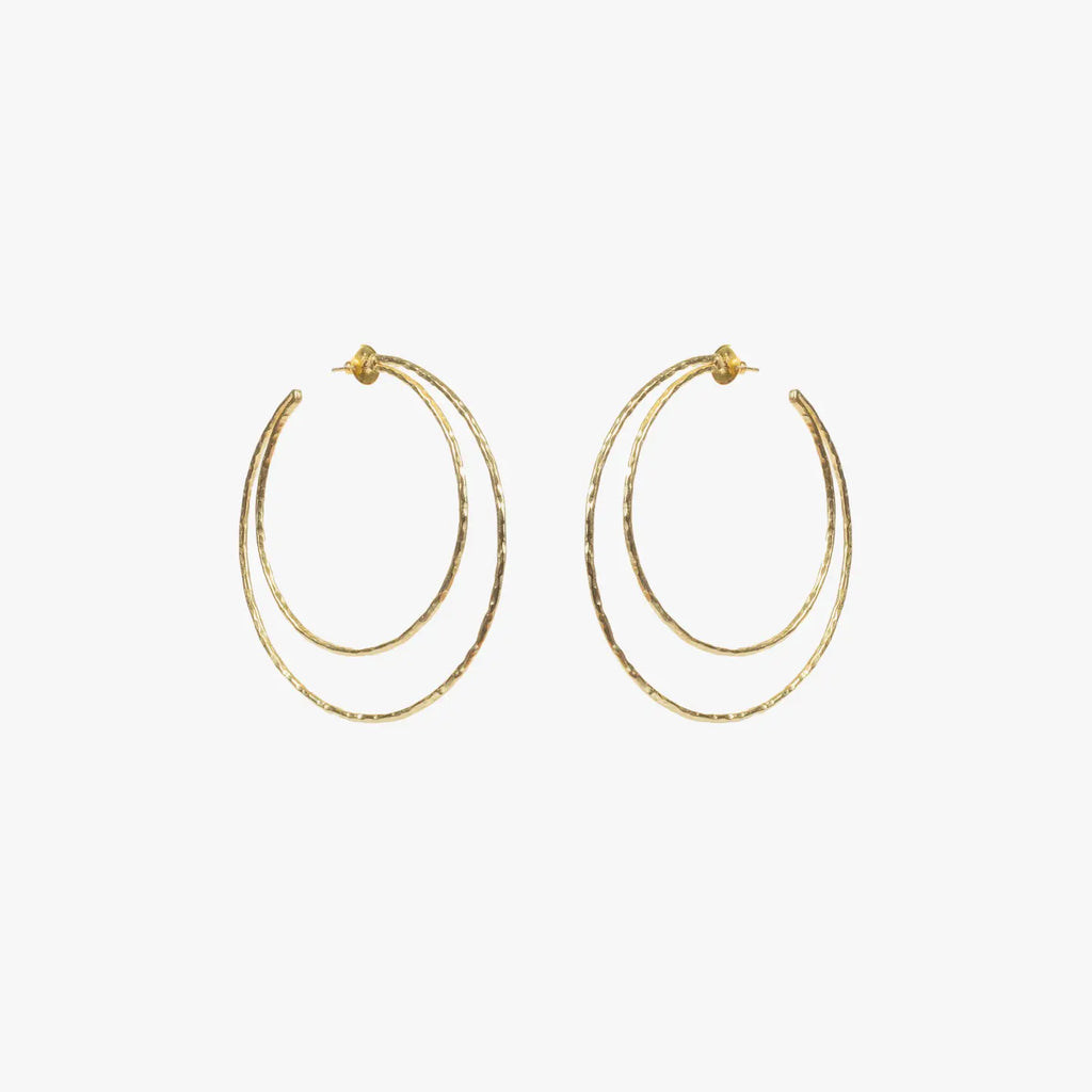 Kimberly Hoops Gold Tone image 1