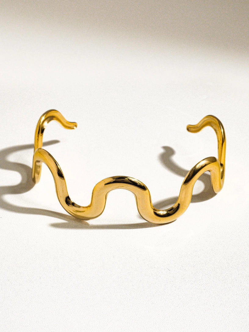 Wavy Bold Statement Bracelet image 2
