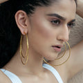 Kimberly Hoops Gold Tone image 0