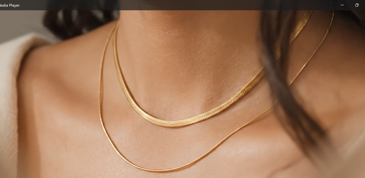 Layered Flat Snake Chain Necklace