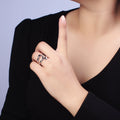 Geometric Claw Open Double Band Ring image 0