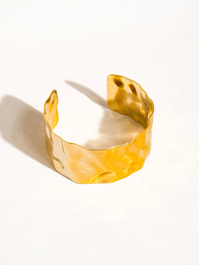 Sleek Gold Glam Bold Bangle image 1