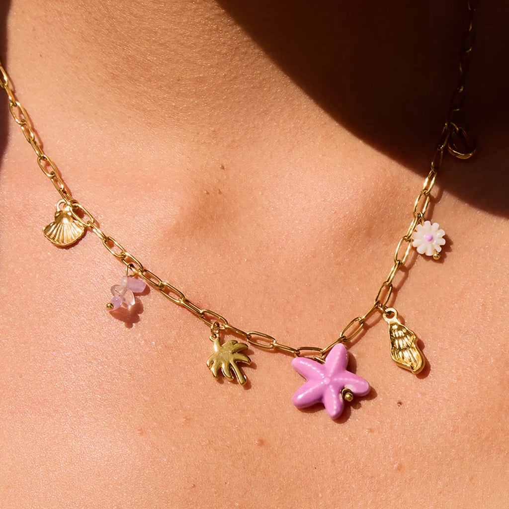 Stars and Palm Charm Necklace image 1