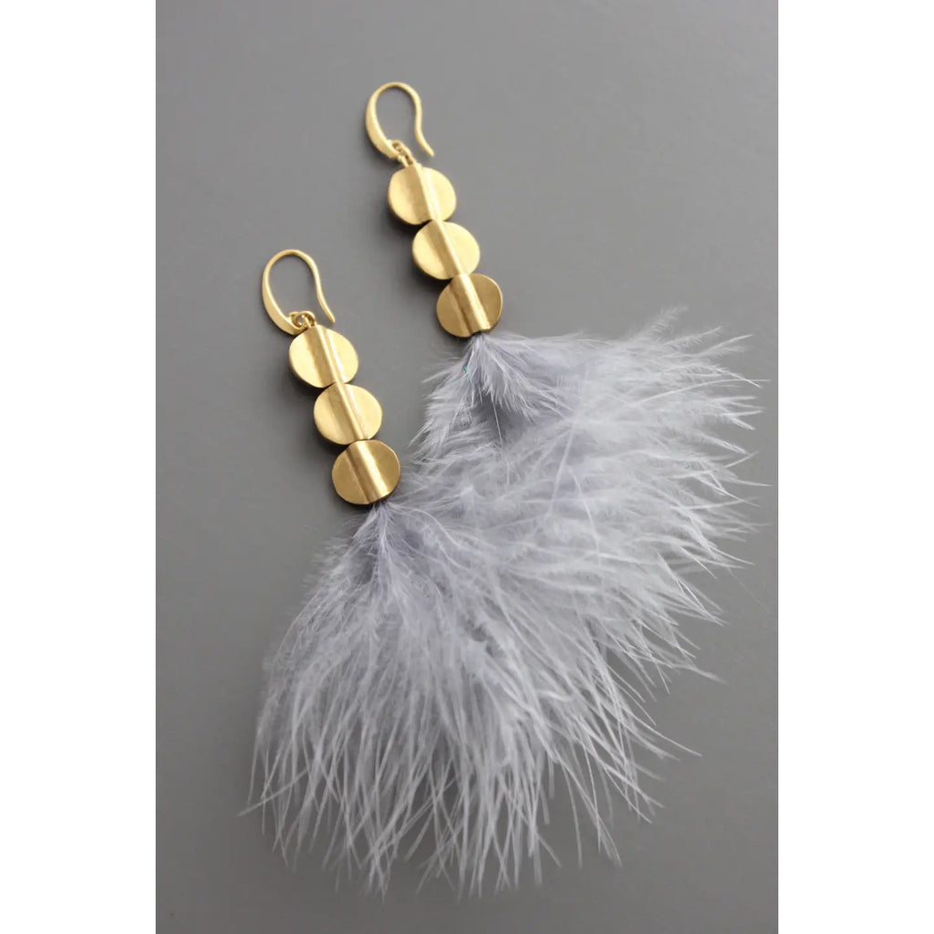 The Feather Gold Dangles image 0