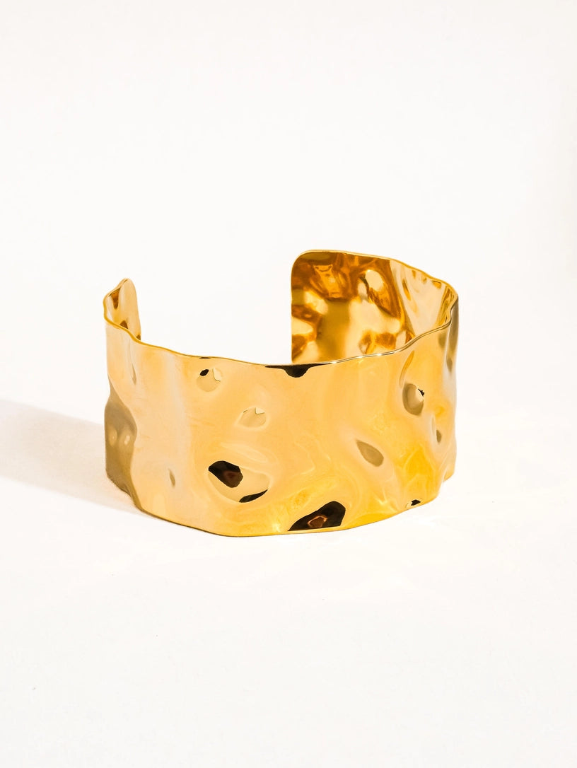 Sleek Gold Glam Bold Bangle image 2