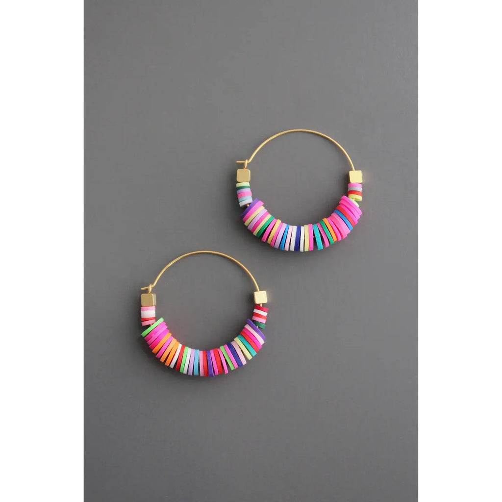 Rainbow Hoop Earrings image 1