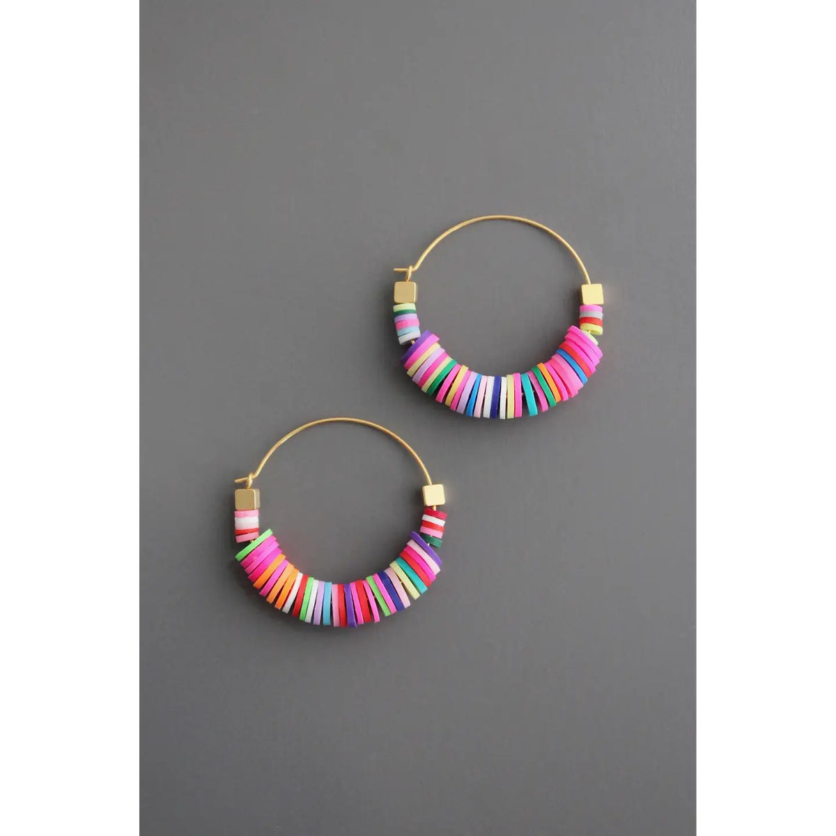 Rainbow Hoop Earrings image 1